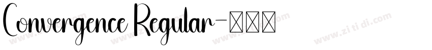Convergence Regular字体转换